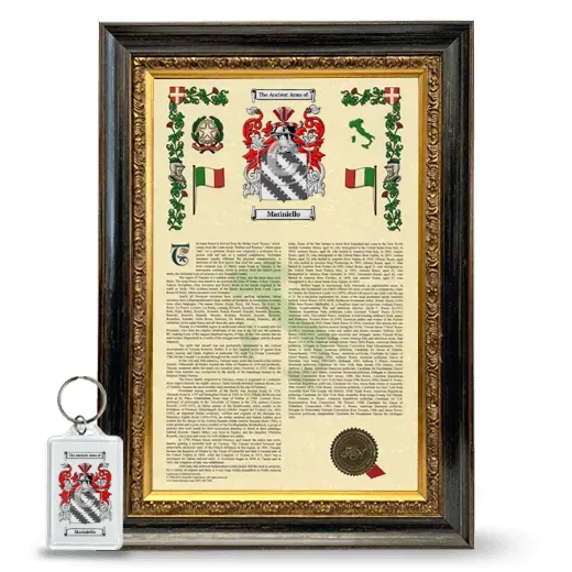 Mariniello Framed Armorial History and Keychain - Heirloom