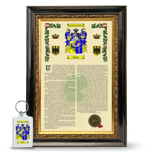 Marker Framed Armorial History and Keychain - Heirloom