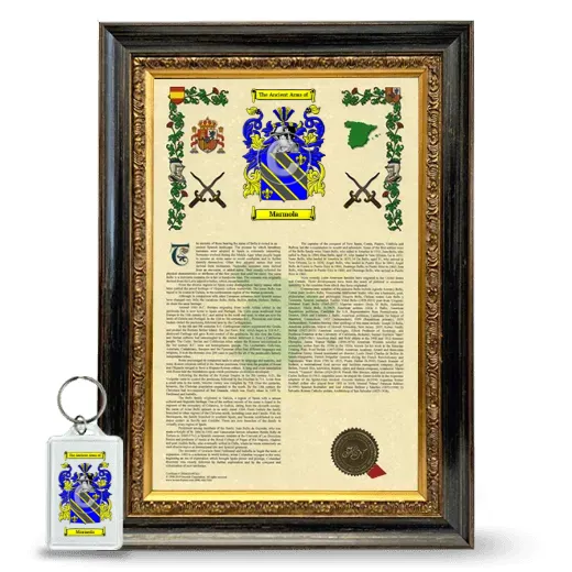 Marmola Framed Armorial History and Keychain - Heirloom
