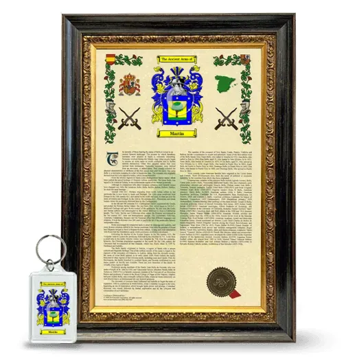 Martin Framed Armorial History and Keychain - Heirloom