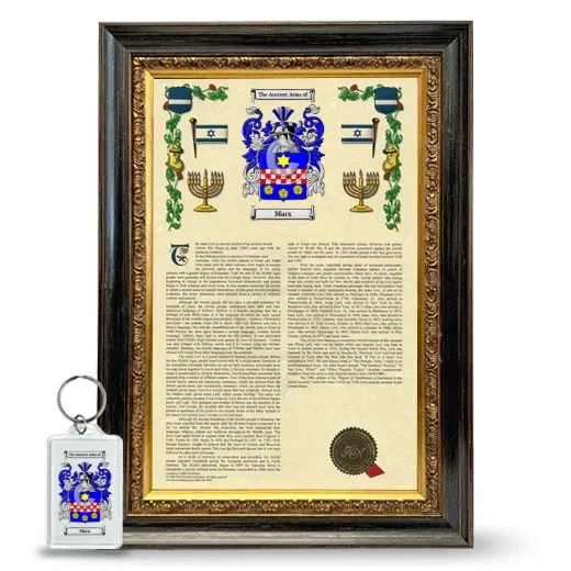 Marx Framed Armorial History and Keychain - Heirloom