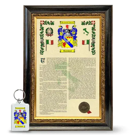 Mastrianni Framed Armorial History and Keychain - Heirloom