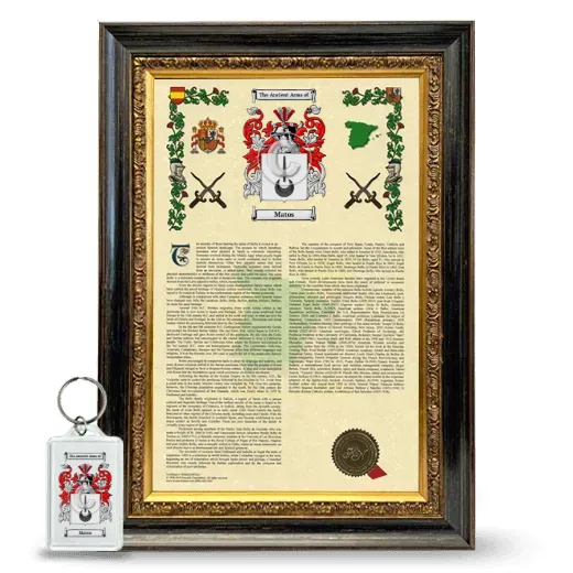 Matos Framed Armorial History and Keychain - Heirloom
