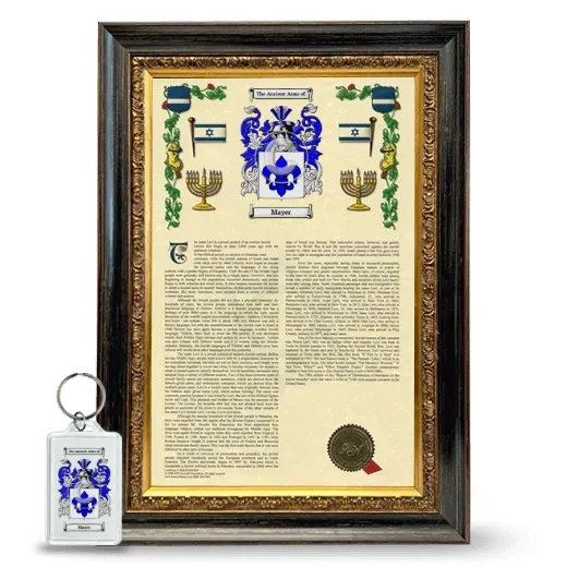 Mayer Framed Armorial History and Keychain - Heirloom