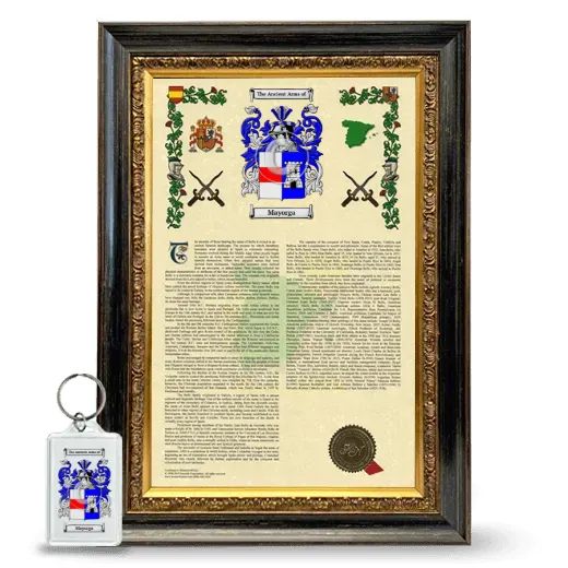 Mayorga Framed Armorial History and Keychain - Heirloom