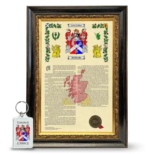 McClintake Framed Armorial History and Keychain - Heirloom