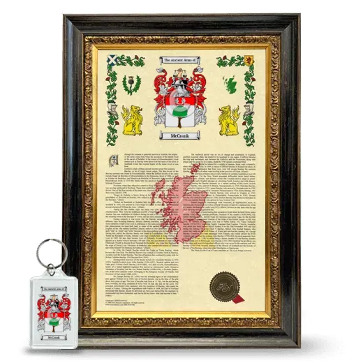 McCrank Framed Armorial History and Keychain - Heirloom