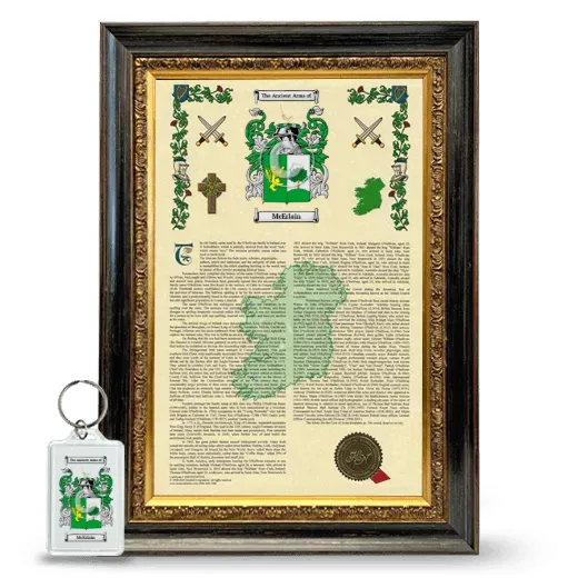 McErlain Framed Armorial History and Keychain - Heirloom