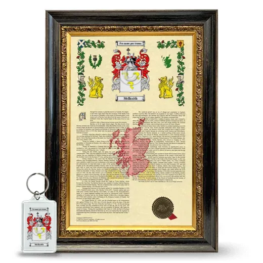 McIlraith Framed Armorial History and Keychain - Heirloom