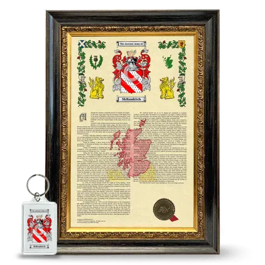 McKendritch Framed Armorial History and Keychain - Heirloom