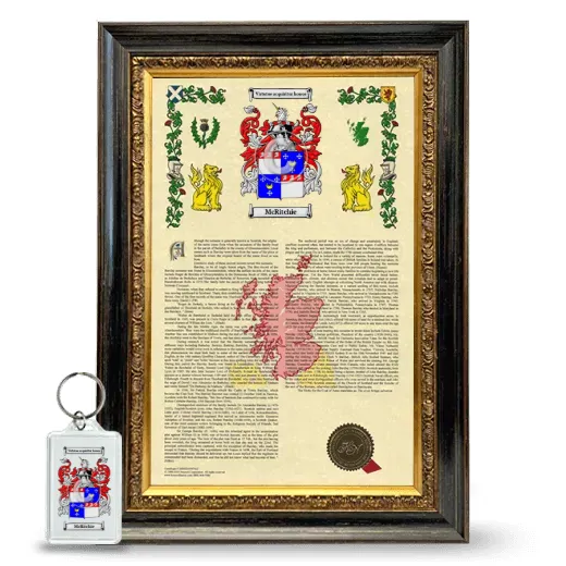 McRitchie Framed Armorial History and Keychain - Heirloom