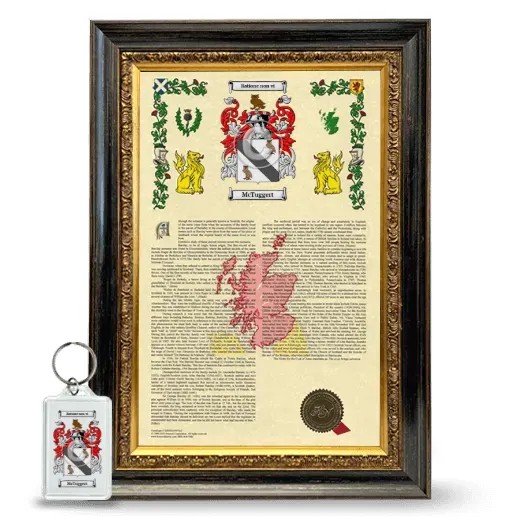 McTuggert Framed Armorial History and Keychain - Heirloom