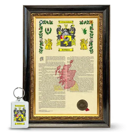 McWhirter Framed Armorial History and Keychain - Heirloom