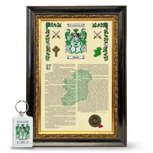 Meanie Framed Armorial History and Keychain - Heirloom
