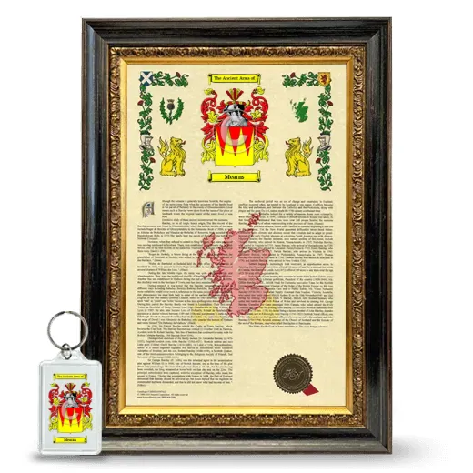 Mearns Framed Armorial History and Keychain - Heirloom