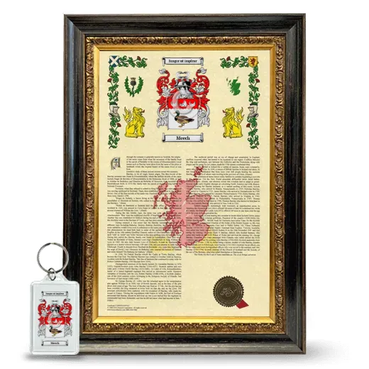 Meech Framed Armorial History and Keychain - Heirloom
