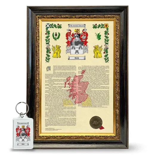 Meik Framed Armorial History and Keychain - Heirloom