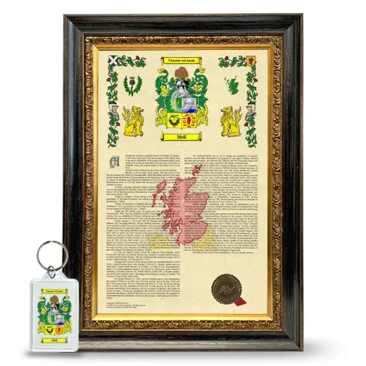 Meil Framed Armorial History and Keychain - Heirloom