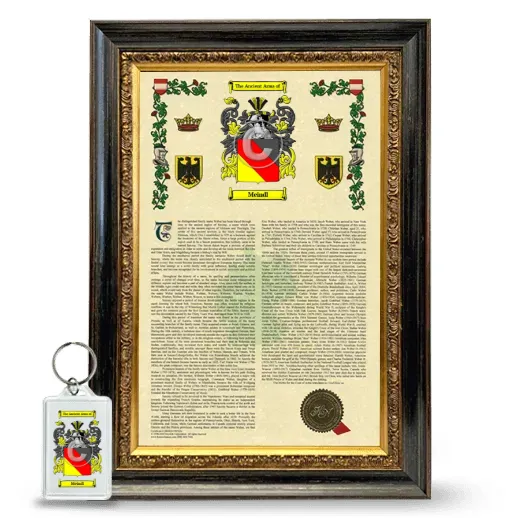 Meindl Framed Armorial History and Keychain - Heirloom