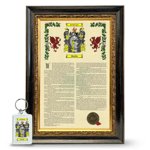 Merefin Framed Armorial History and Keychain - Heirloom