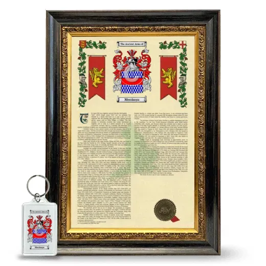 Merrimyn Framed Armorial History and Keychain - Heirloom