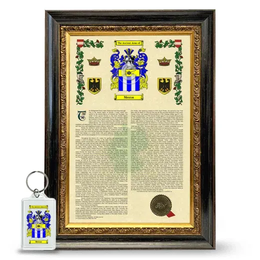 Mestor Framed Armorial History and Keychain - Heirloom