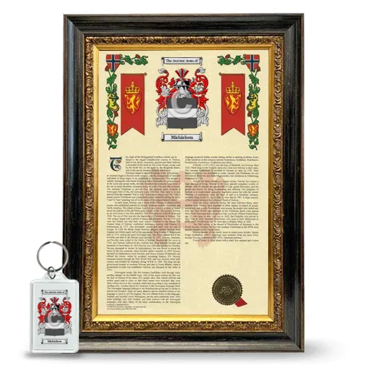 Michielsen Framed Armorial History and Keychain - Heirloom