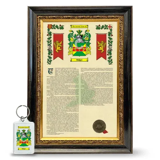 Midget Framed Armorial History and Keychain - Heirloom
