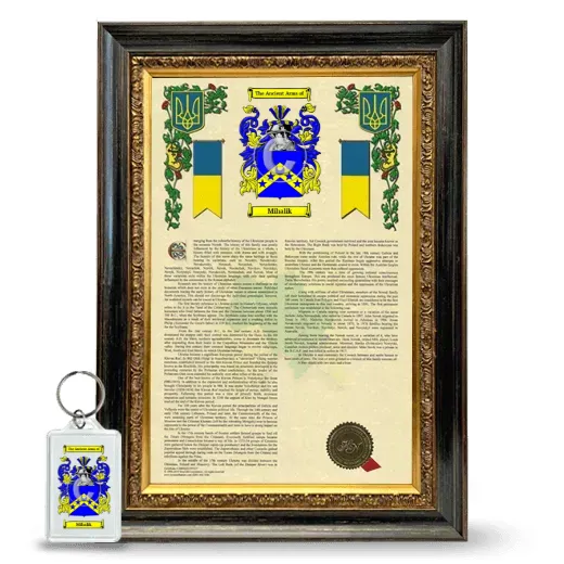 Mihalik Framed Armorial History and Keychain - Heirloom
