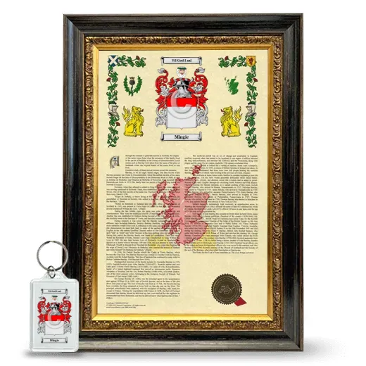Mingie Framed Armorial History and Keychain - Heirloom