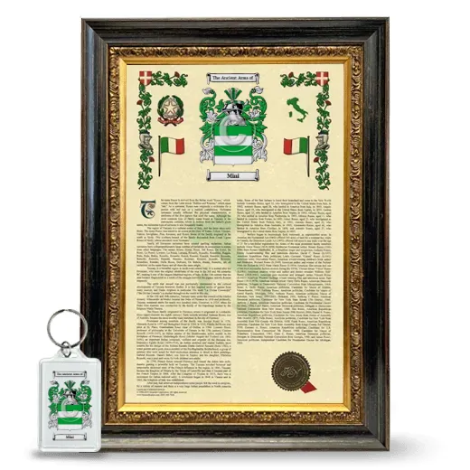 Mini Framed Armorial History and Keychain - Heirloom