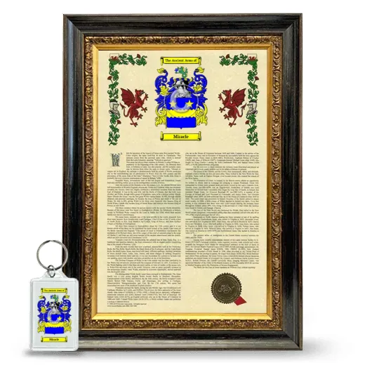 Miracle Framed Armorial History and Keychain - Heirloom