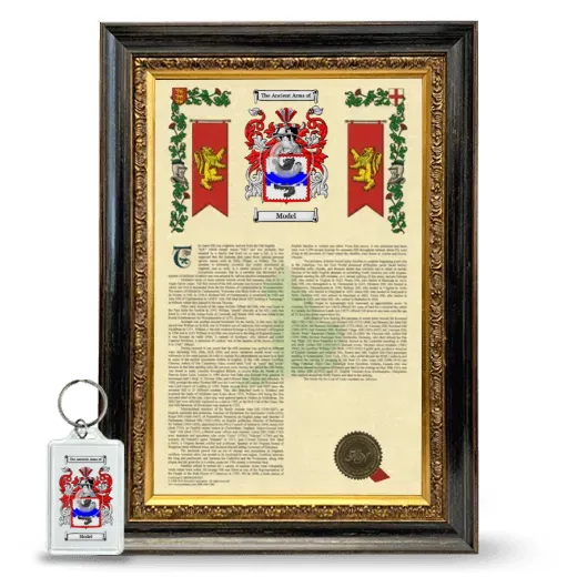 Model Framed Armorial History and Keychain - Heirloom