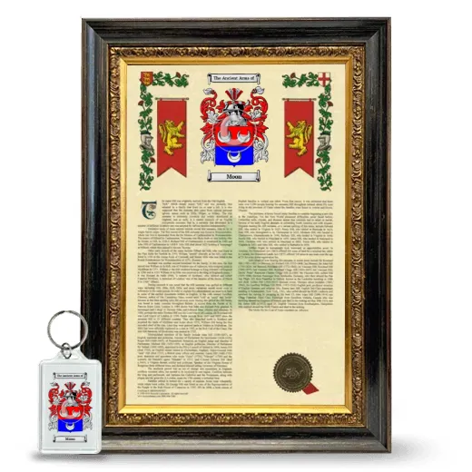 Moon Framed Armorial History and Keychain - Heirloom