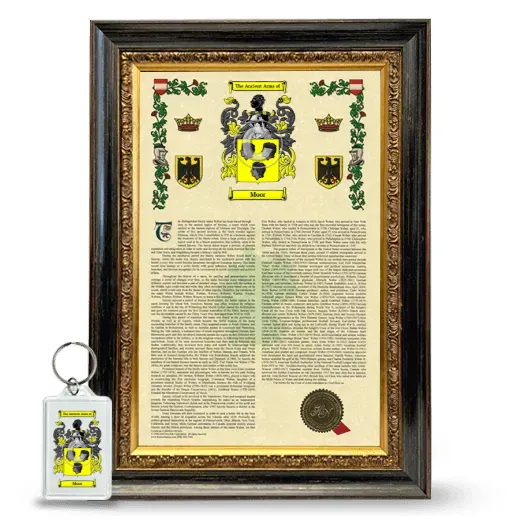 Moor Framed Armorial History and Keychain - Heirloom