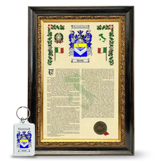 Morella Framed Armorial History and Keychain - Heirloom