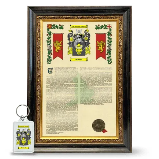 Morlock Framed Armorial History and Keychain - Heirloom
