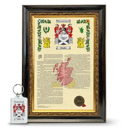 Morphat Framed Armorial History and Keychain - Heirloom