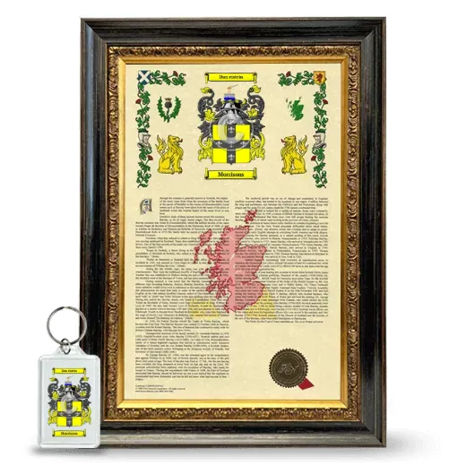 Morrisons Framed Armorial History and Keychain - Heirloom