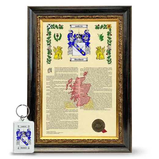 Murehead Framed Armorial History and Keychain - Heirloom