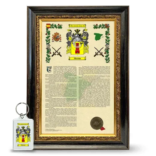 Murena Framed Armorial History and Keychain - Heirloom