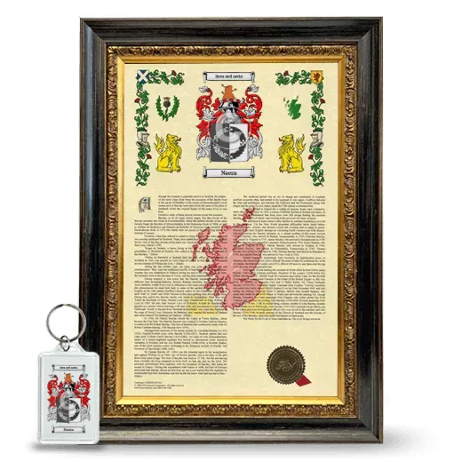 Naern Framed Armorial History and Keychain - Heirloom