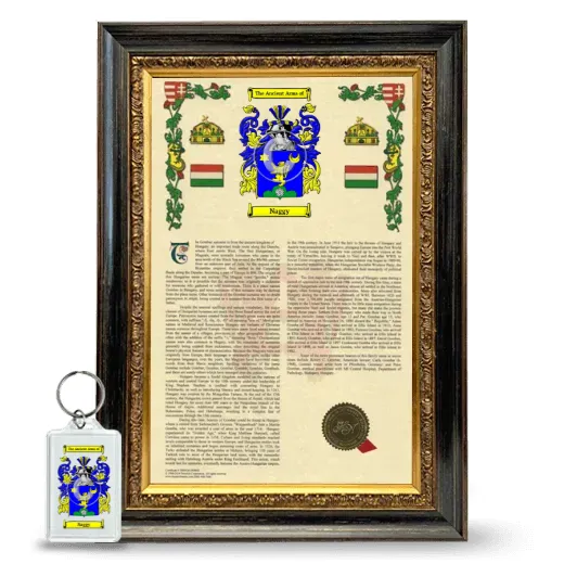 Naggy Framed Armorial History and Keychain - Heirloom