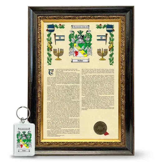 Naher Framed Armorial History and Keychain - Heirloom