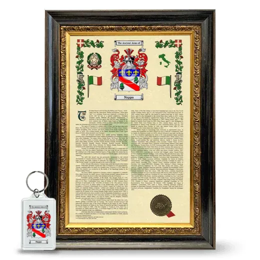 Nappa Framed Armorial History and Keychain - Heirloom