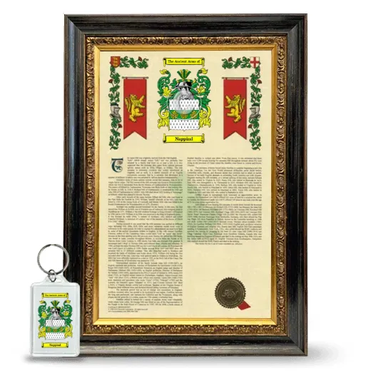 Nappind Framed Armorial History and Keychain - Heirloom