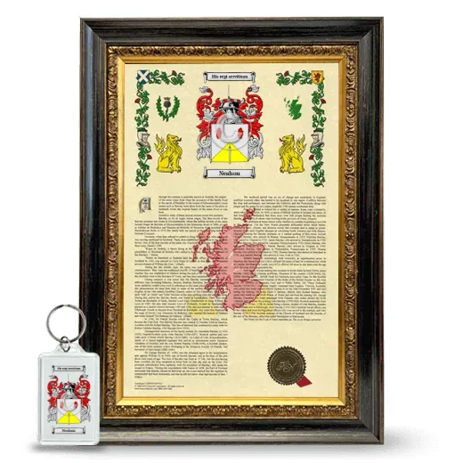 Nealson Framed Armorial History and Keychain - Heirloom