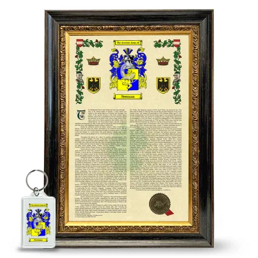 Neerman Framed Armorial History and Keychain - Heirloom