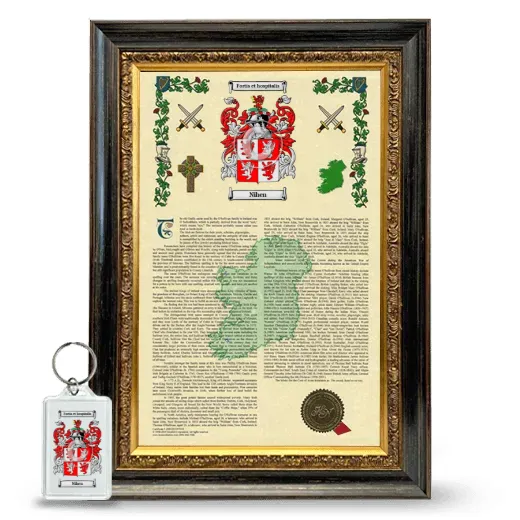 Nihen Framed Armorial History and Keychain - Heirloom