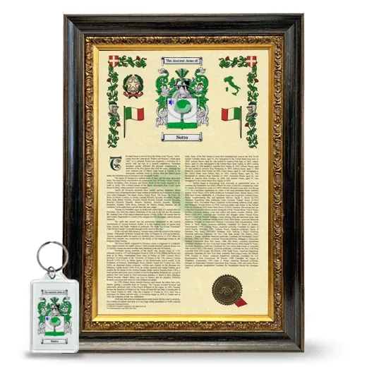 Notto Framed Armorial History and Keychain - Heirloom